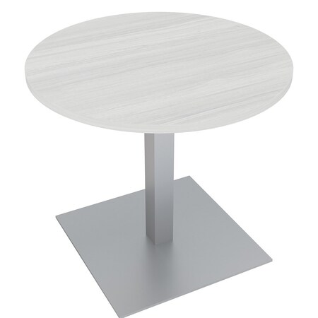 Skutchi Designs 34 in W, 34 in L, 29 in H, Engineered Wood Top, White HAR-RD-34-POST-WHCYPRESS